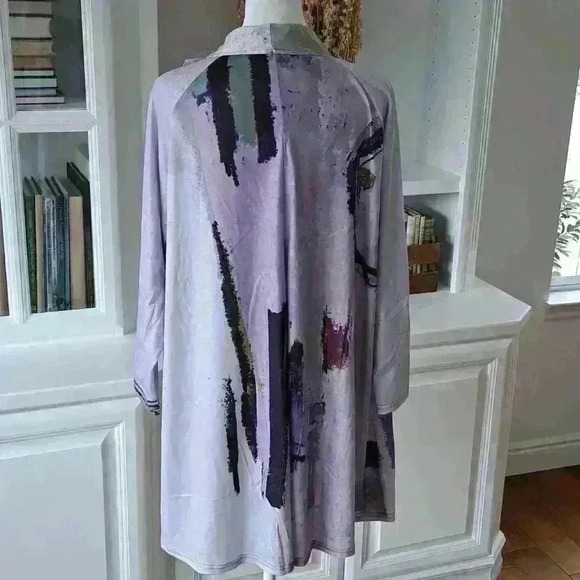 3 Potato Open Cardigan - Colors: Lavenders, Greens, Browns - Size: S - Picture 3 of 7